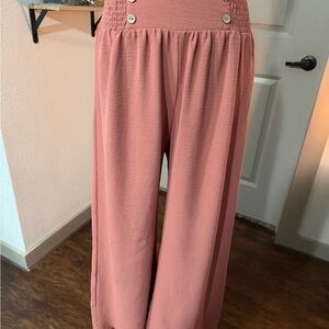 Stylish Pink Wide-Leg Pants